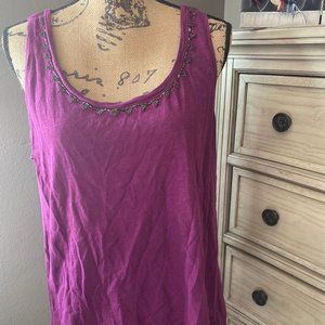 LOFT (Ann Taylor) Purple Sleeveless Top